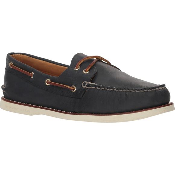 NWT Sperry Gold Cup 2-Eye Men’s Boat Shoes Navy/Brown 10.5